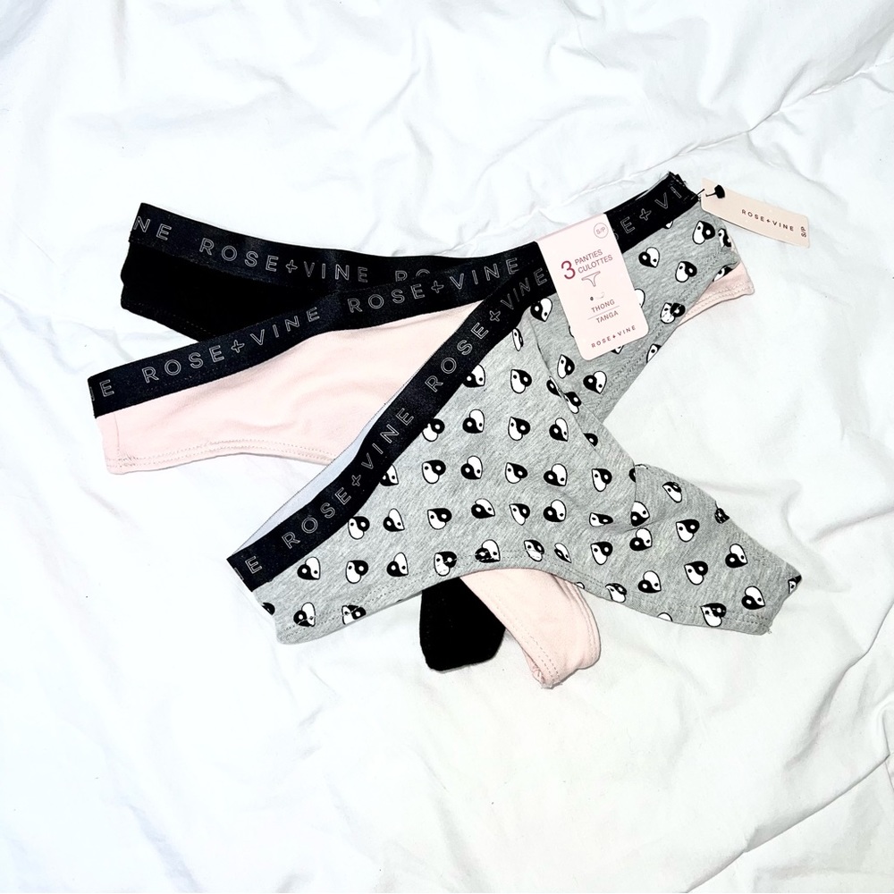 Set of 3 panties Rose + Vine (Brand New)